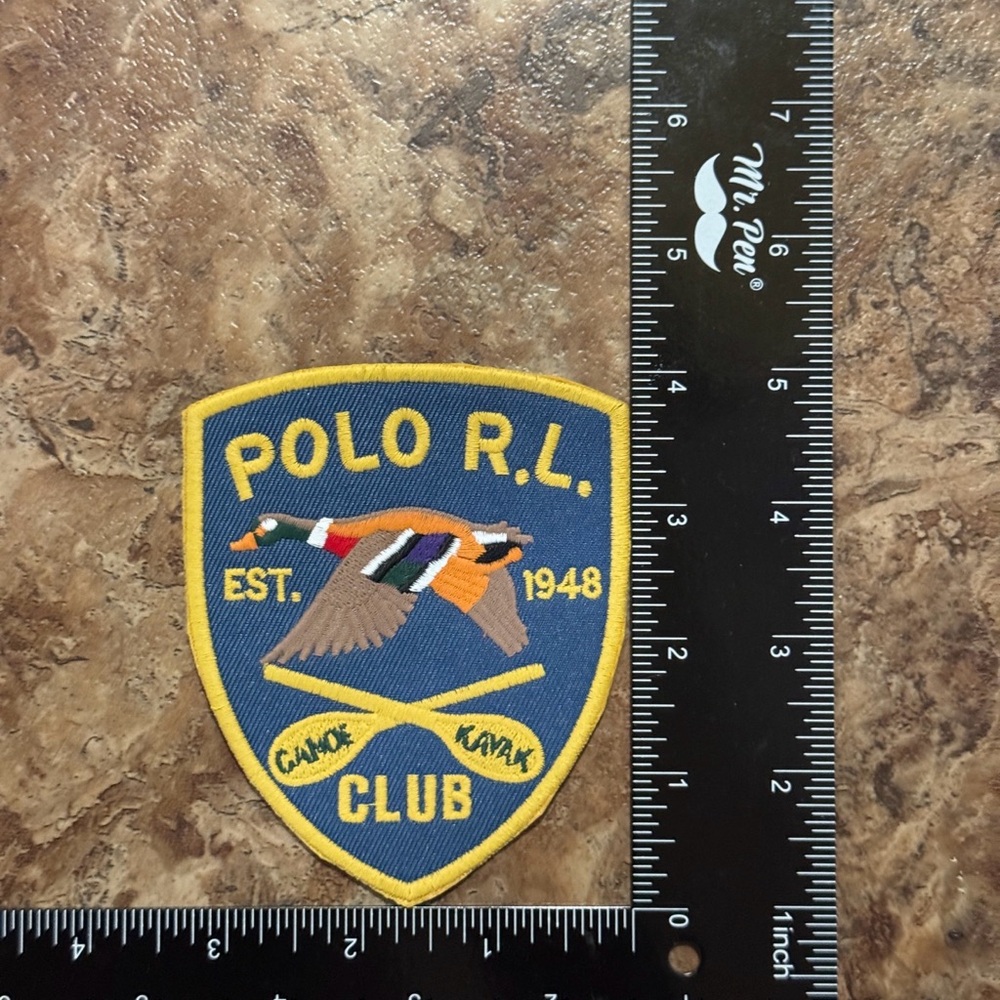 Polo by Ralph Lauren Blue and Yellow Canoe Club Patch